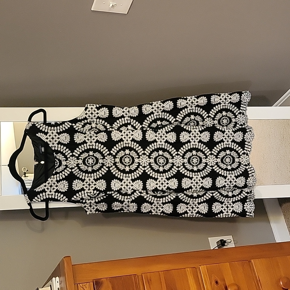 Black and white embroidered Tommy Hilfiger dress